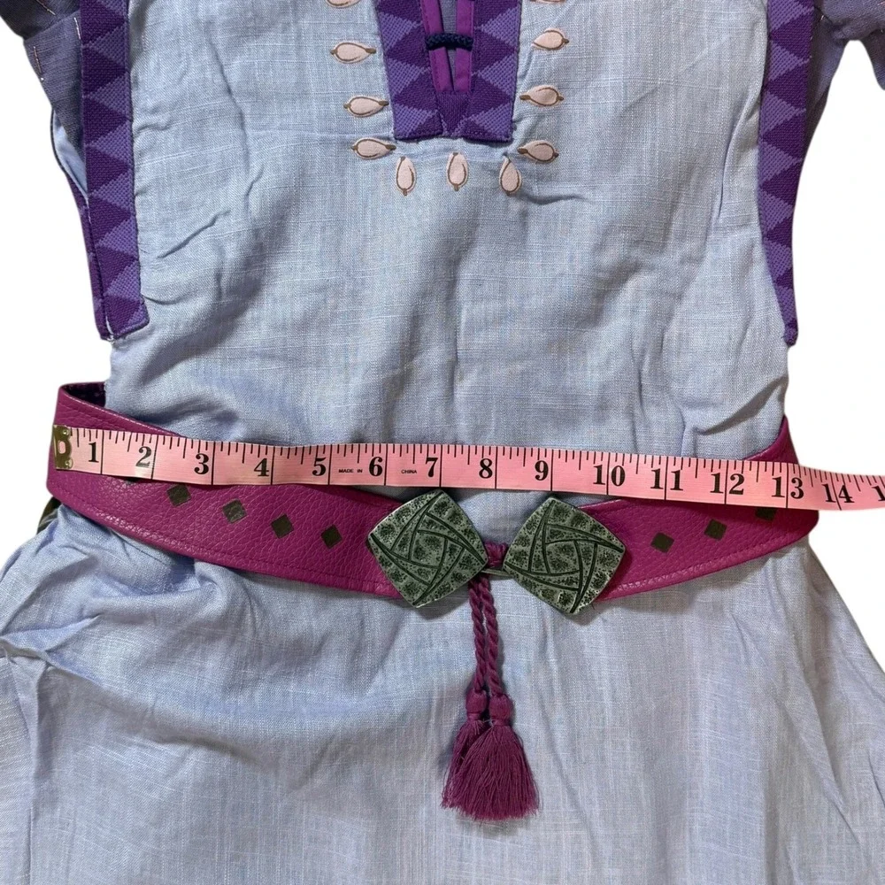 Disney Store Official Wish Asha Costume Dress Purple Belted Halloween Girls 7/8